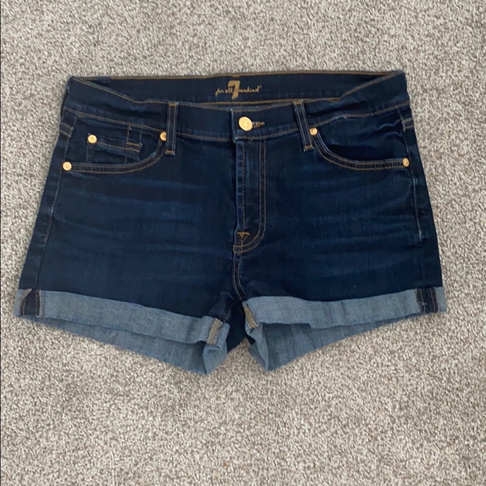 7 For All Mankind cuffed denim short